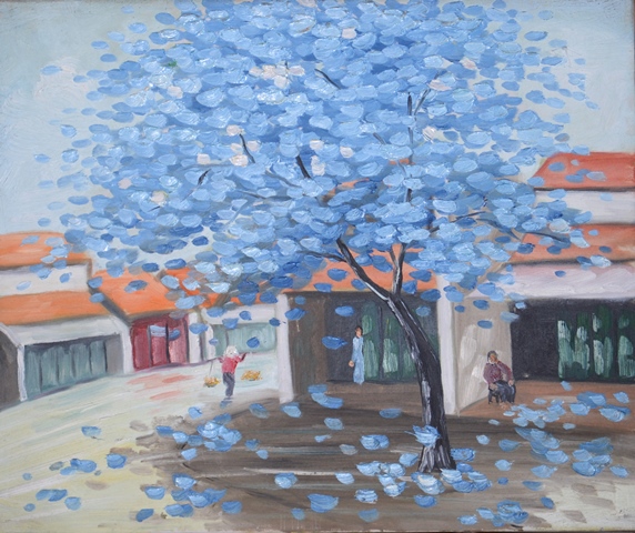 Tranh Sơn Dầu Góc Phố